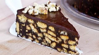 NoBake Chocolate Biscuit Cake Recipe [upl. by Hanway]