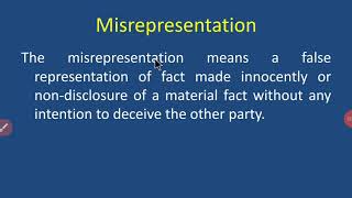 Misrepresentation [upl. by Pack]