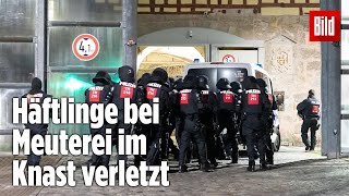 Gefängnismeuterei Polizei stürmt Knast in Thüringen  JVA Untermaßfeld [upl. by Adlih]