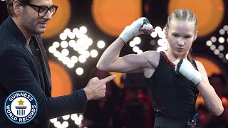 Most punches in one minute female  Guinness World Records [upl. by Undry]