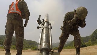 ROK Army 60mm 81mm 107mm Mortars Live Fire Training [upl. by Dalpe]