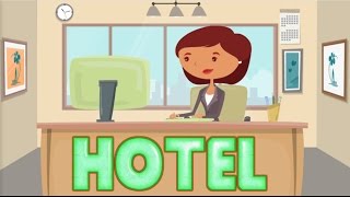 Hotel reservation  Check in amp out  English lesson [upl. by Aleicarg857]