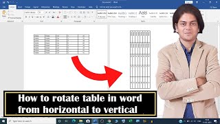 How to Rotate a Table from Horizontal to Vertical in Microsoft Word [upl. by Yrad227]