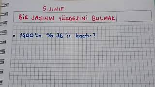 5sınıf matematik Yüzdeler Bir sayının yüzdesini bulmak Bulbulogretmen matematik yüzde [upl. by Elttil717]